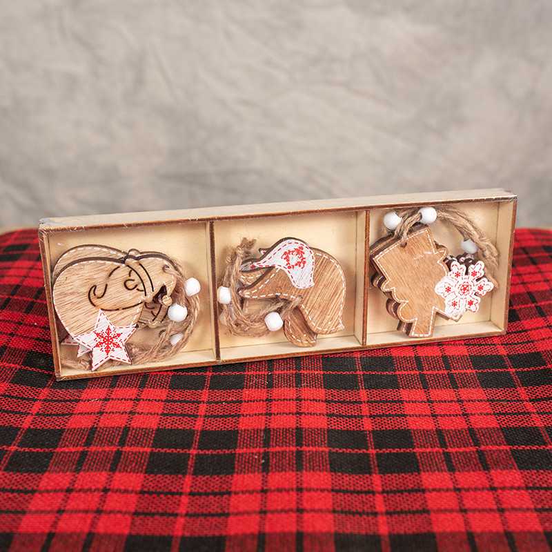 Zestaw drewnianych...