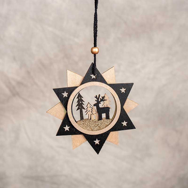 Drewniania zawieszka ze...