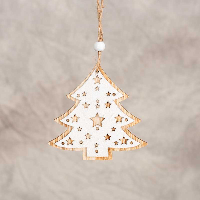 Zawieszka biała drewniana...