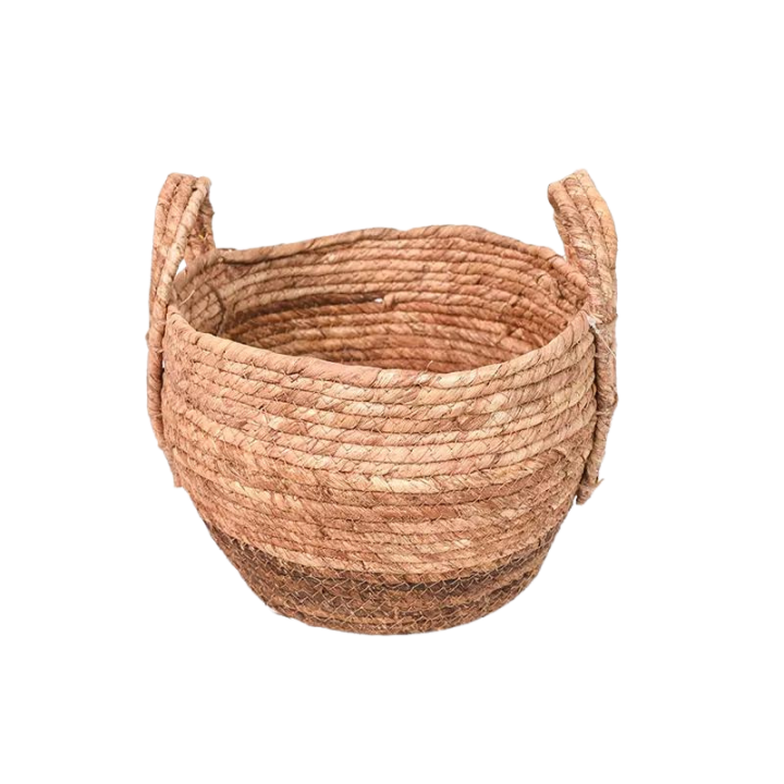 Kosz wyplatany z uchwytem Brown | Mały