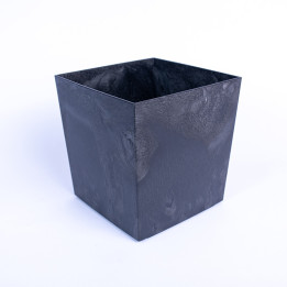 Plastikowa kwadratowa osłonka | Czarny beton 18 cm