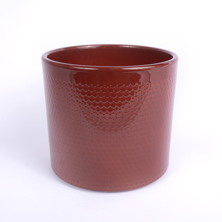 Osłonka walec ciemny kasztan lazur | 19 cm