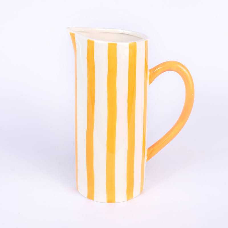 Dzbanek | Biało - pomarańczowy