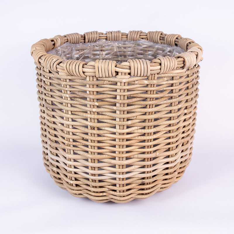 Kosz ratanowy okrągły | Duży