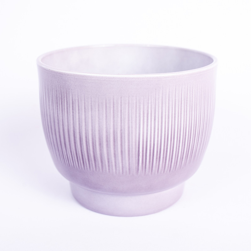 Osłonka w paski Szara | 17 cm