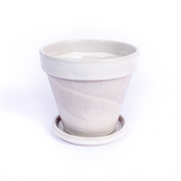 Donica szkliwiona granit | 12 cm