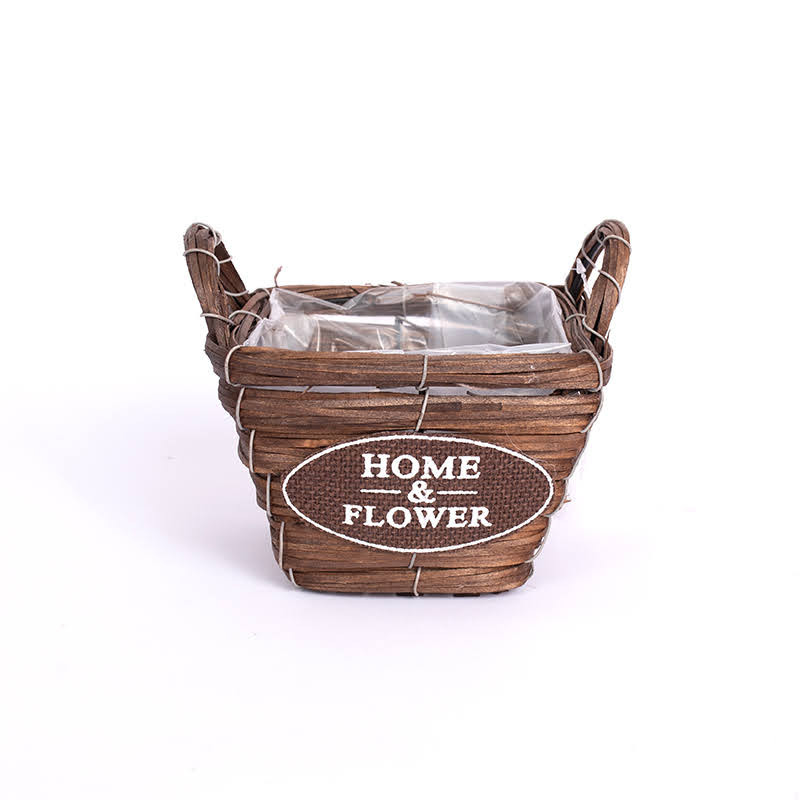 Kosz kwadratowy brązowy | Mały