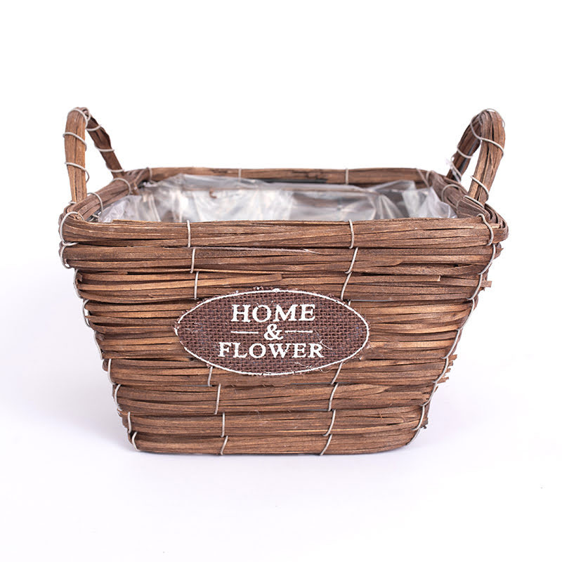 Kosz kwadratowy brązowy | Duży