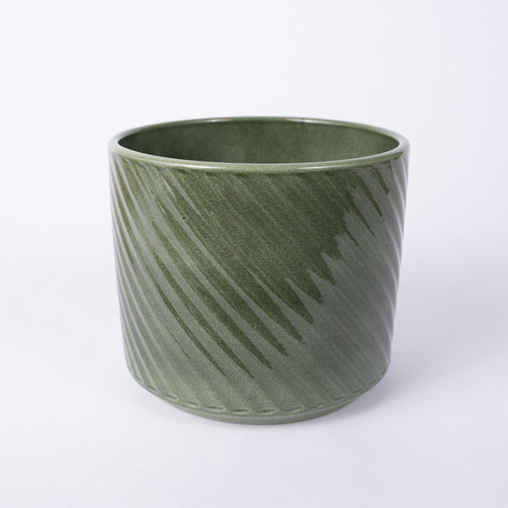 Osłonka walec zielony połysk | 16 cm