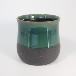 Osłonka ceramiczna Verde zielono-szara – 17 cm | Tomaszewski
