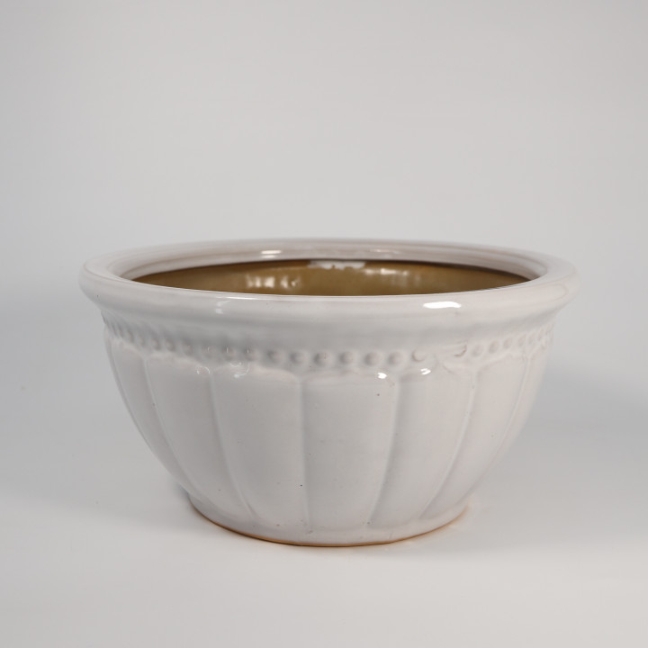 Osłonka ceramiczna Misa Pearl biała 25 cm| Tomaszewski