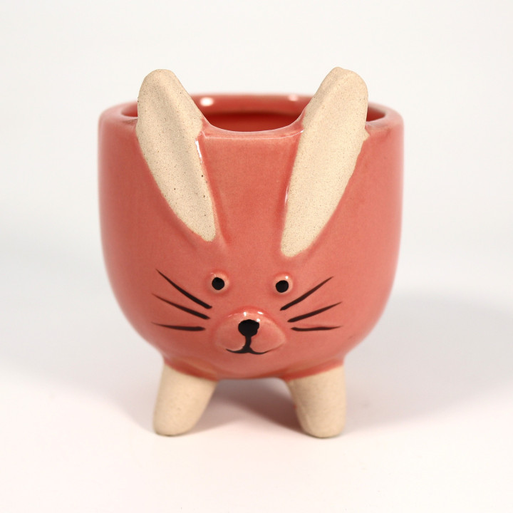 Osłonka ceramiczna Królik różowa 7 cm | Tomaszewski