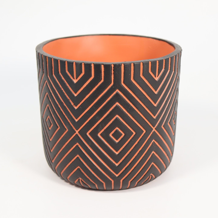 Osłonka ceramiczna Etno czarna 14 cm | Tomaszewski