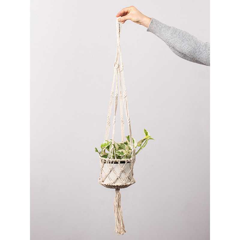 Makrama na doniczkę boho