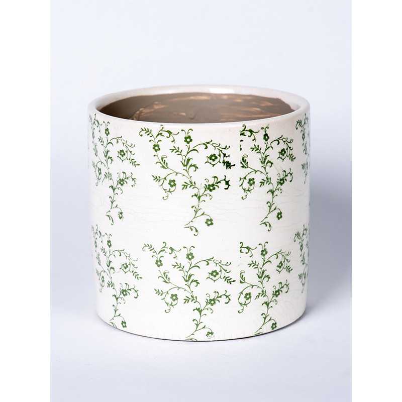 Osłonka ceramiczna Kwieciste Wzory Zielony