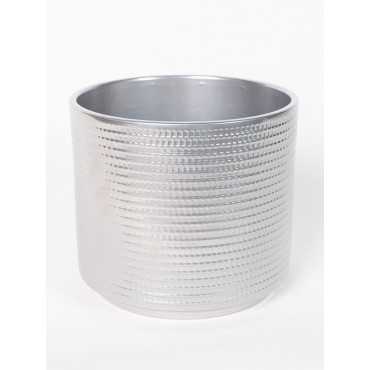 CERMAX walec metaliczny srebny połysk Duża | 16 cm