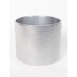 CERMAX walec metaliczny srebny połysk Duża | 16 cm