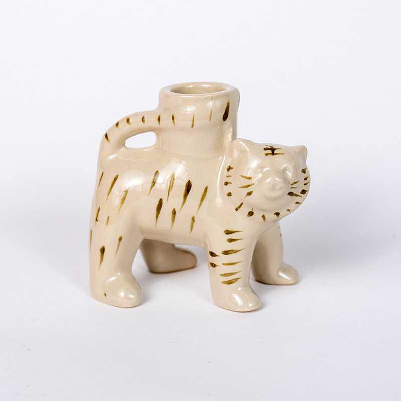 Świecznik ceramiczny Tygrys