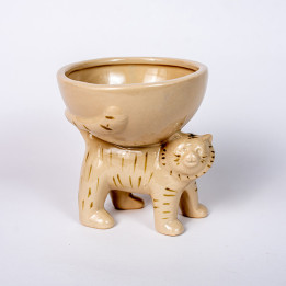 Świecznik ceramiczny Tygrys | Duży